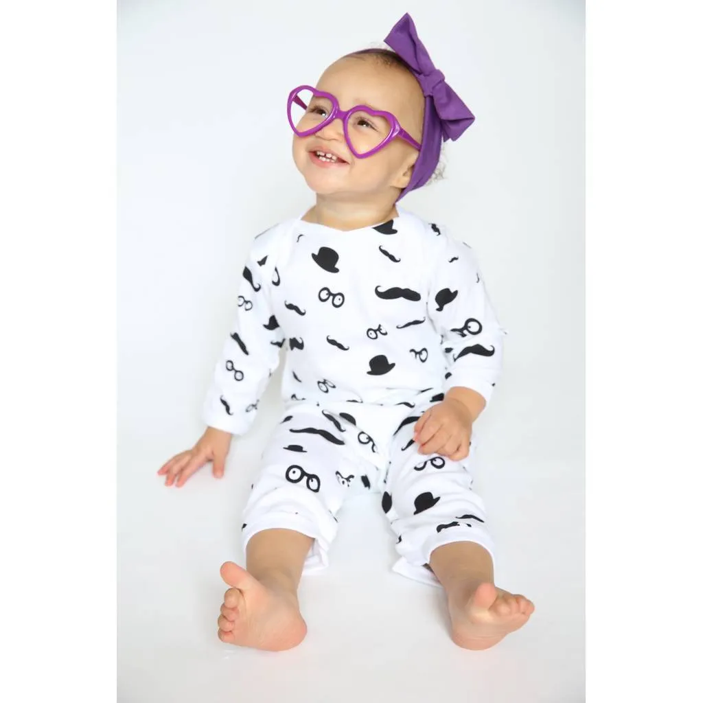 Romper Moustache Pattern