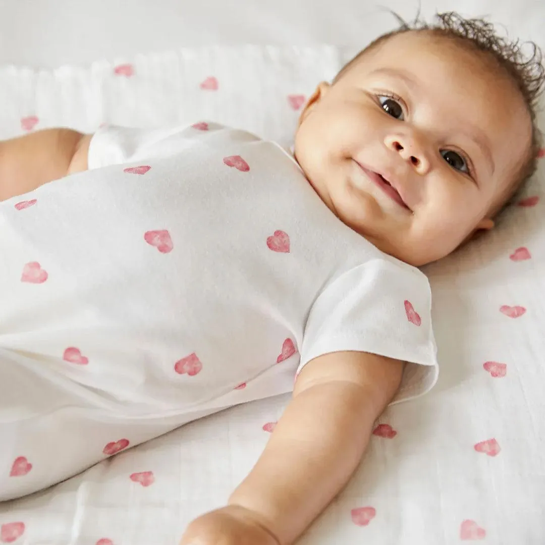 Rosa & Blue Romper - Heart