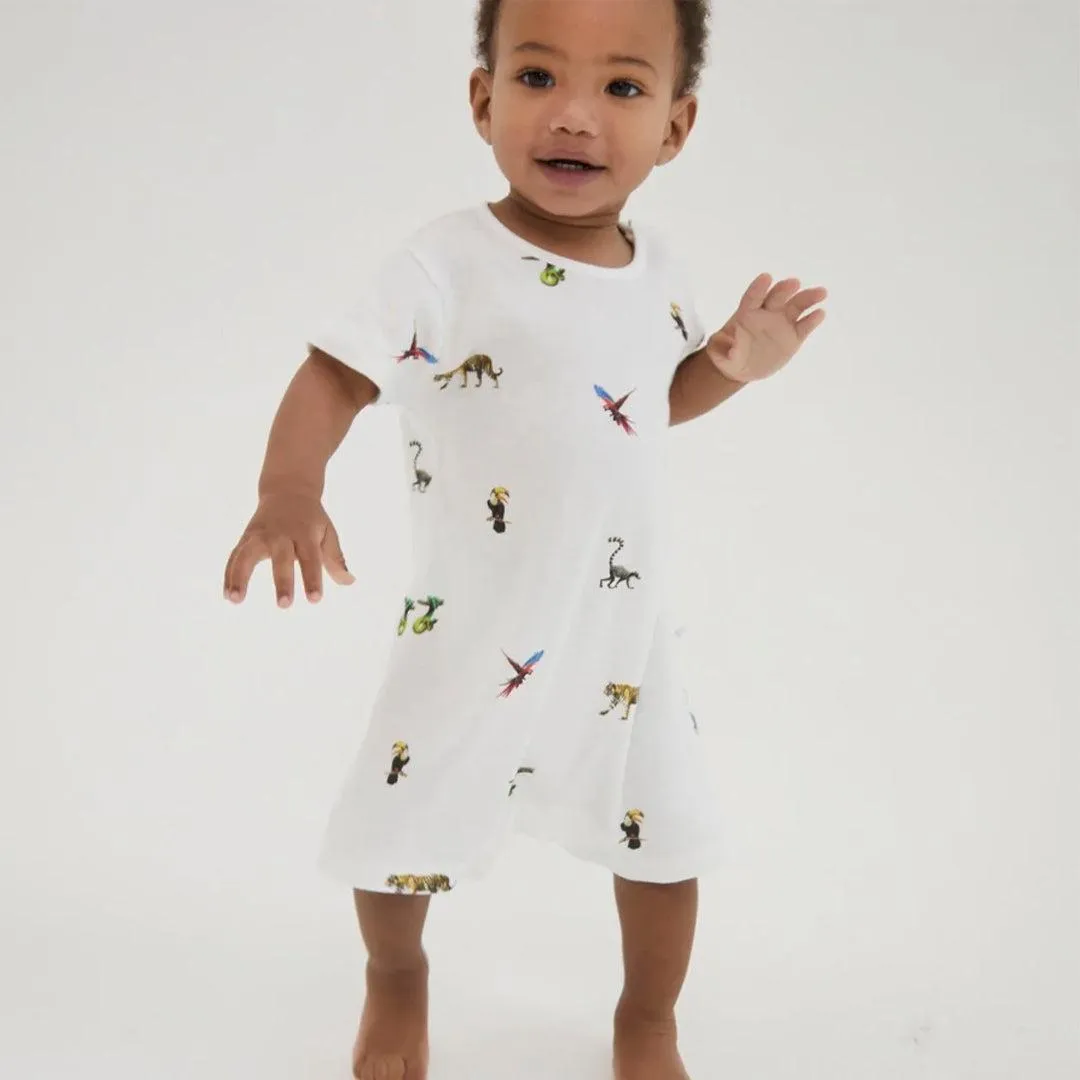 Rosa & Blue Romper - Jungle