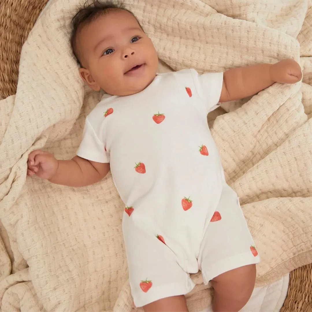Rosa & Blue Romper - Strawberry