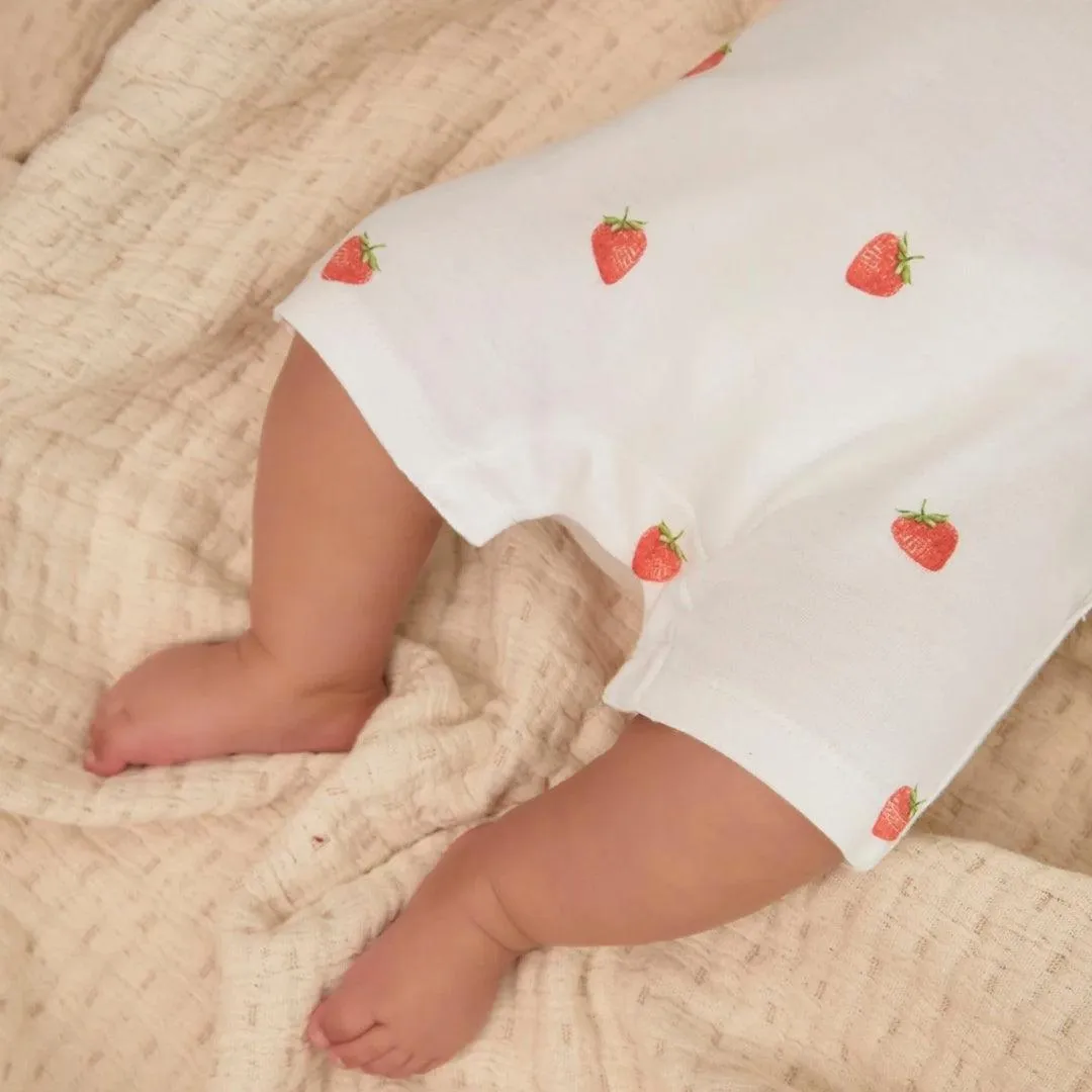 Rosa & Blue Romper - Strawberry