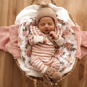Rose | Organic Stripe Growsuit
