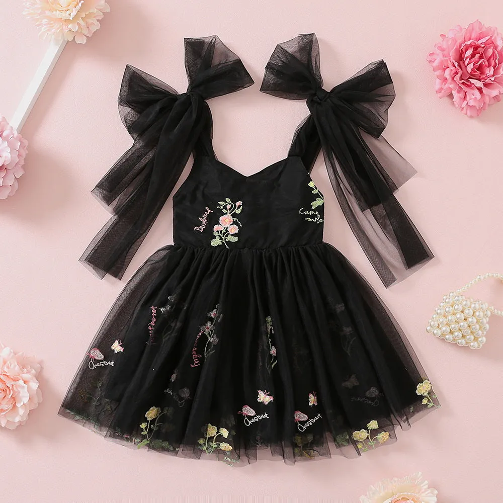 Sage Flower Girl Dresses or Junior Bridesmaid Outfit for Forest Wedding Party, Embroidered Tulle Gown