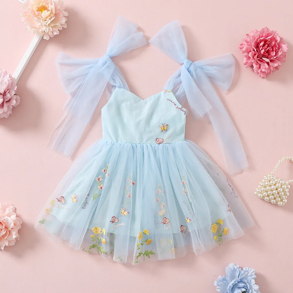 Sage Flower Girl Dresses or Junior Bridesmaid Outfit for Forest Wedding Party, Embroidered Tulle Gown