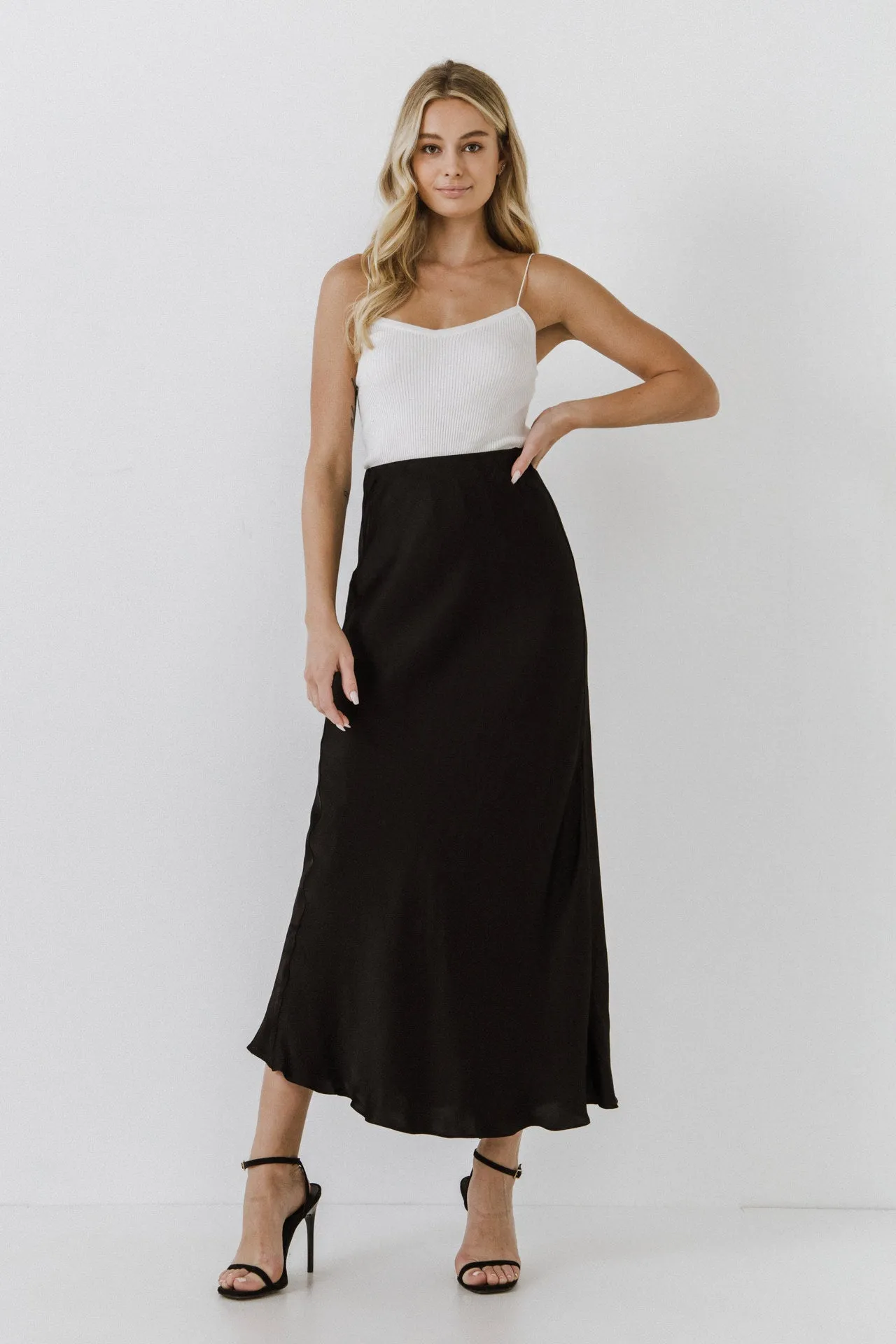 Satin Maxi Skirt