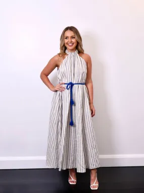 Scanlan Theodore Italian Linen Stripe Designer Dress Hire