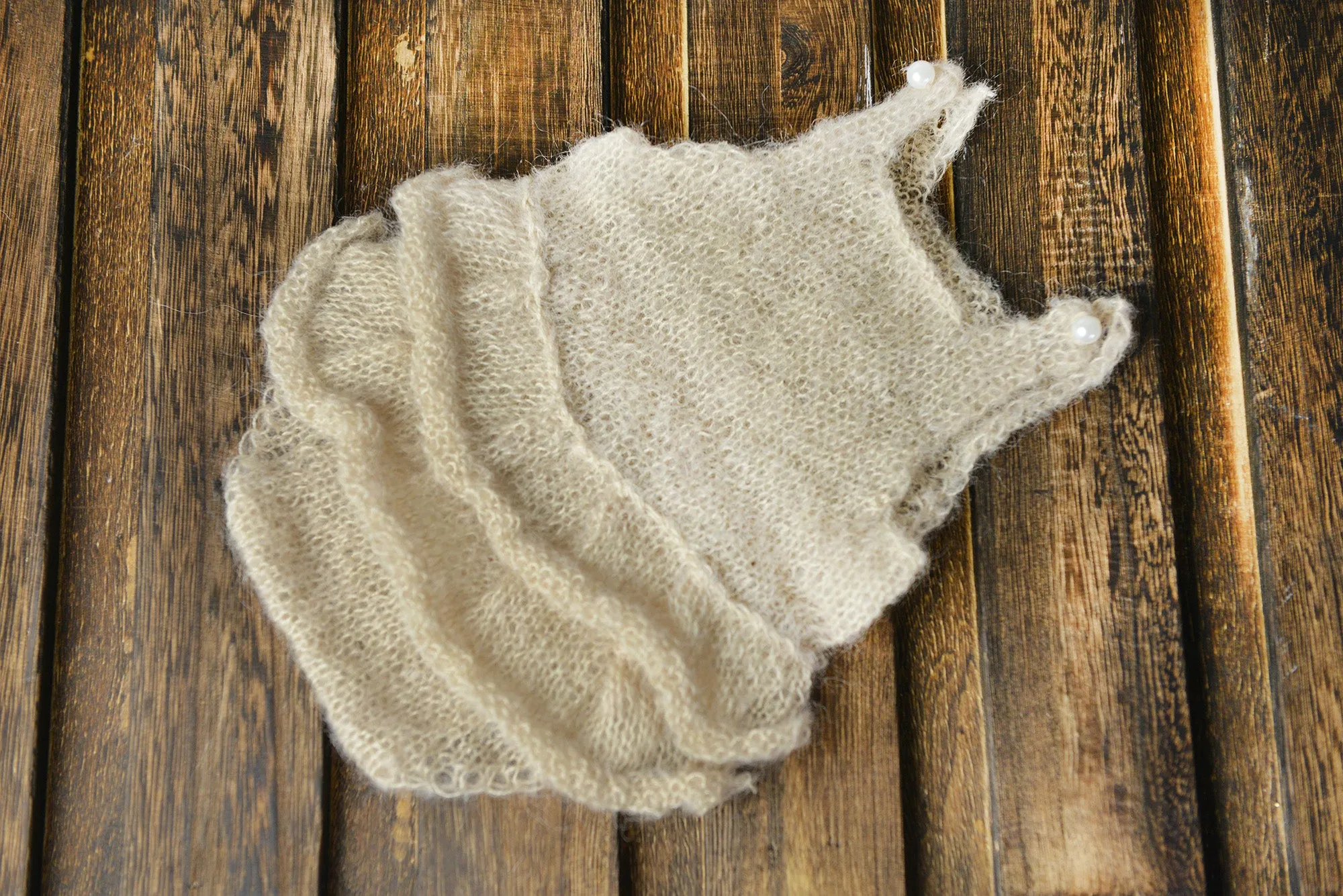 SET Romper and Headband - Beige
