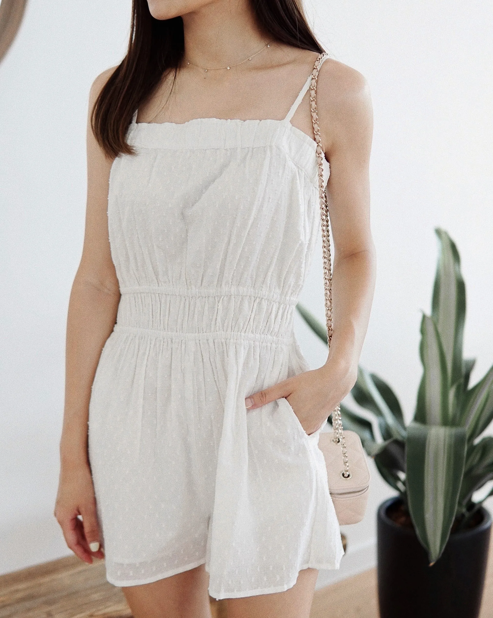 Sheela Dot Trim Romper