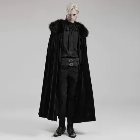 Sherpa Fur Collar Cape