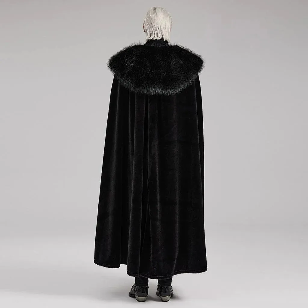 Sherpa Fur Collar Cape
