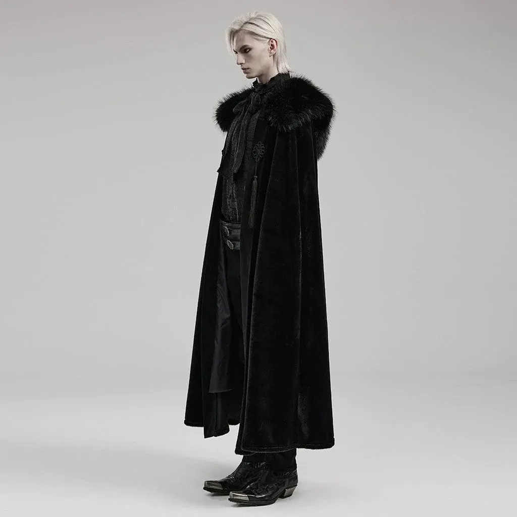 Sherpa Fur Collar Cape