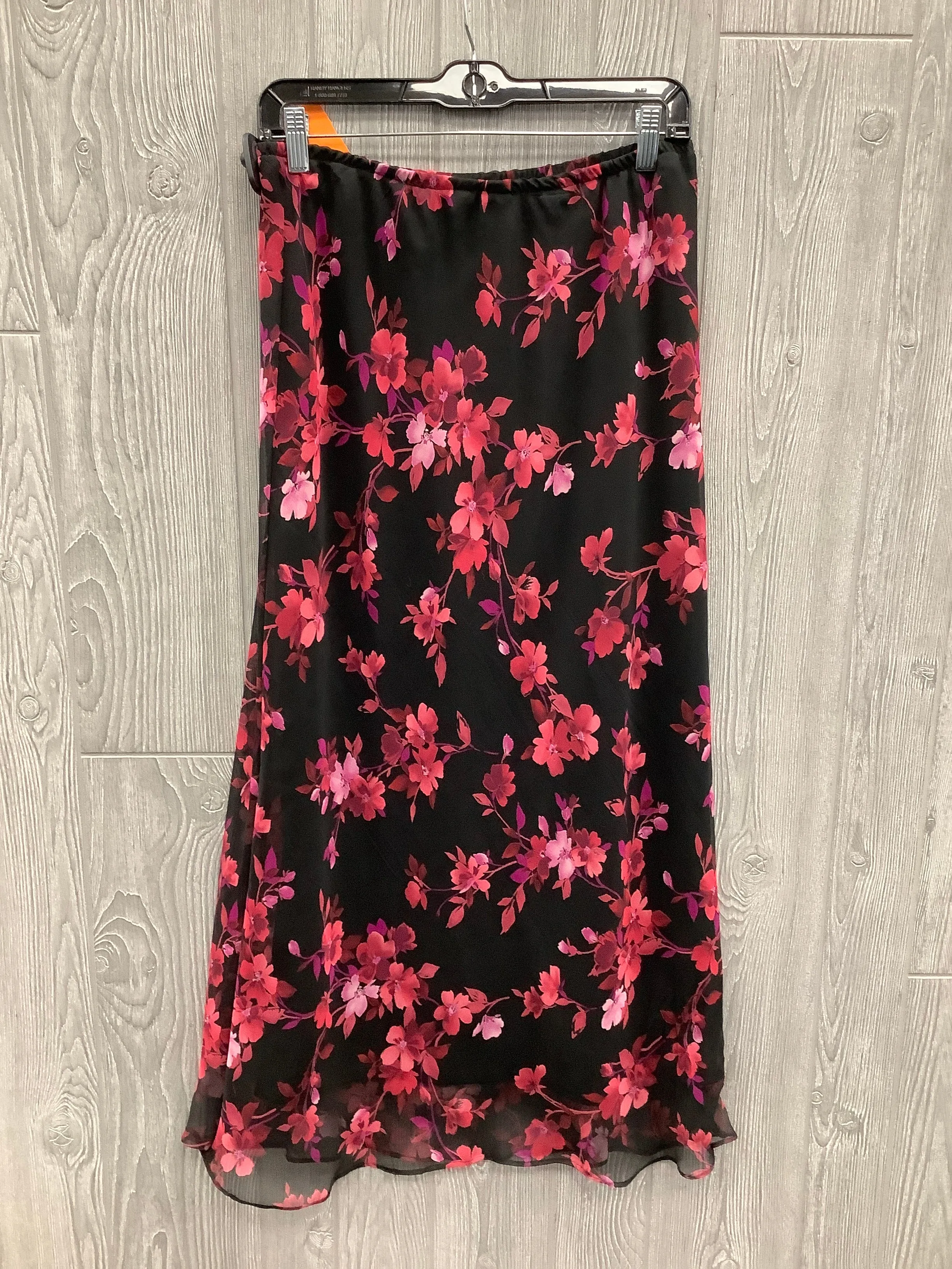 Skirt Maxi By Clothes Mentor In Black & Pink, Size: 14