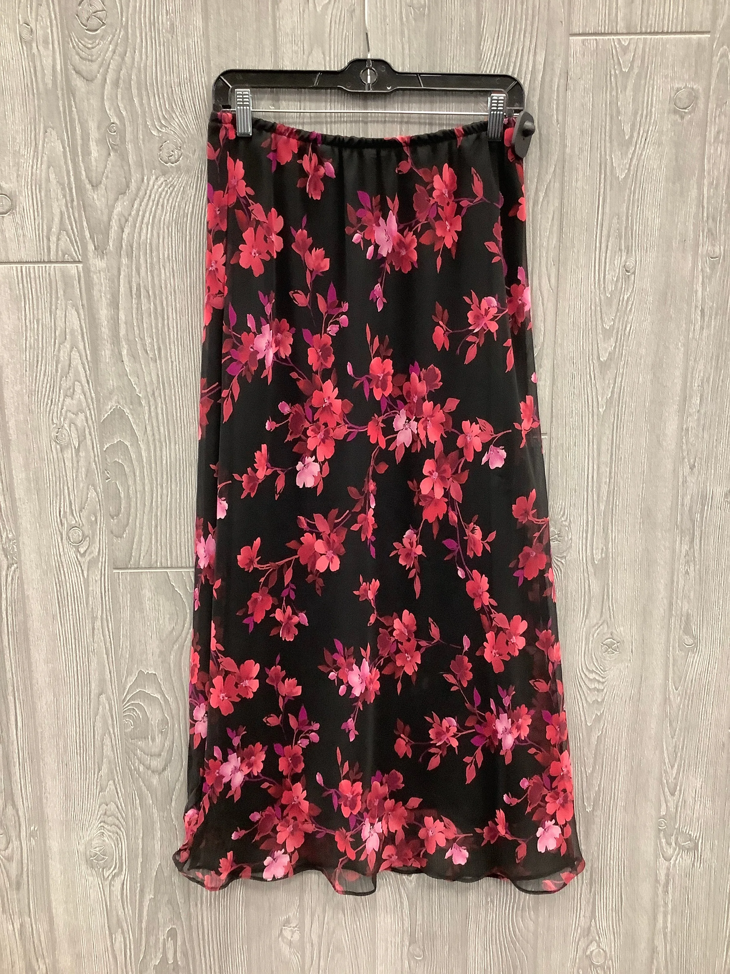 Skirt Maxi By Clothes Mentor In Black & Pink, Size: 14