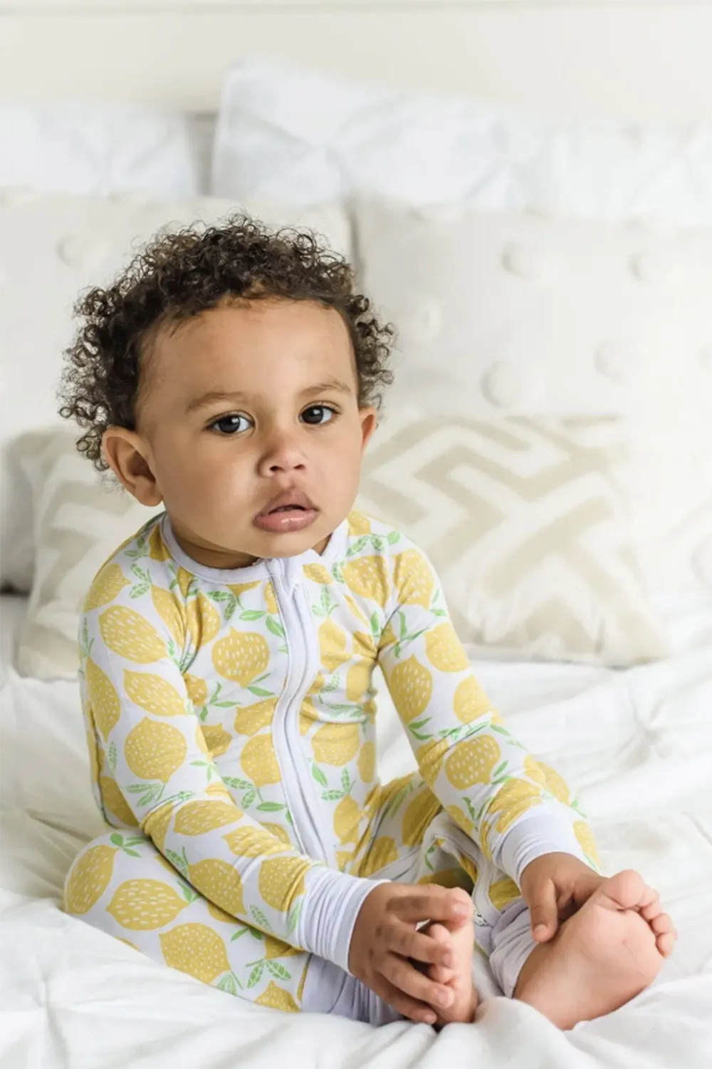 Sleepies Bamboo Convertible Romper / Sleeper - Lemons