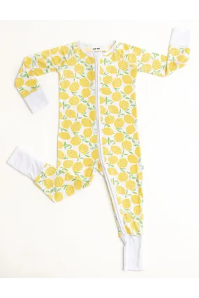 Sleepies Bamboo Convertible Romper / Sleeper - Lemons