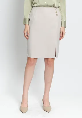 Slit Pencil Skirt