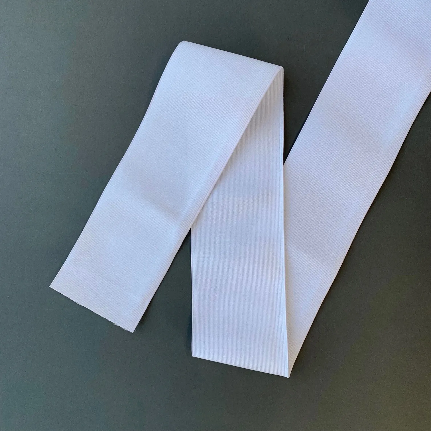 SMOOTH FLAT ELASTIC 100MM • White