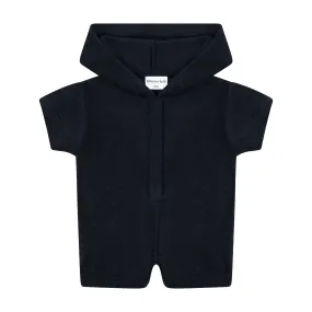 Sparrow Kids Black Terry Romper