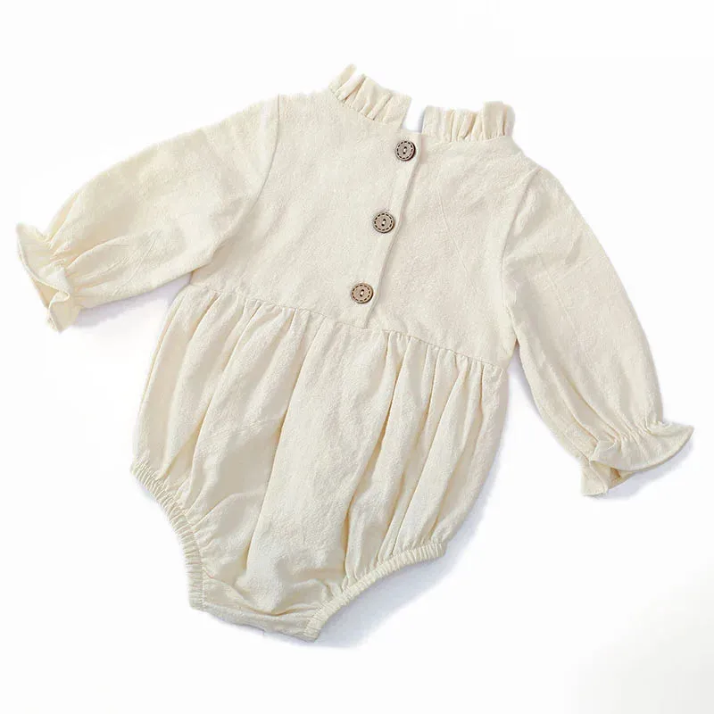 Spring Autumn Newborn Infant Baby Girls Romper Cotton Long Sleeve Baby