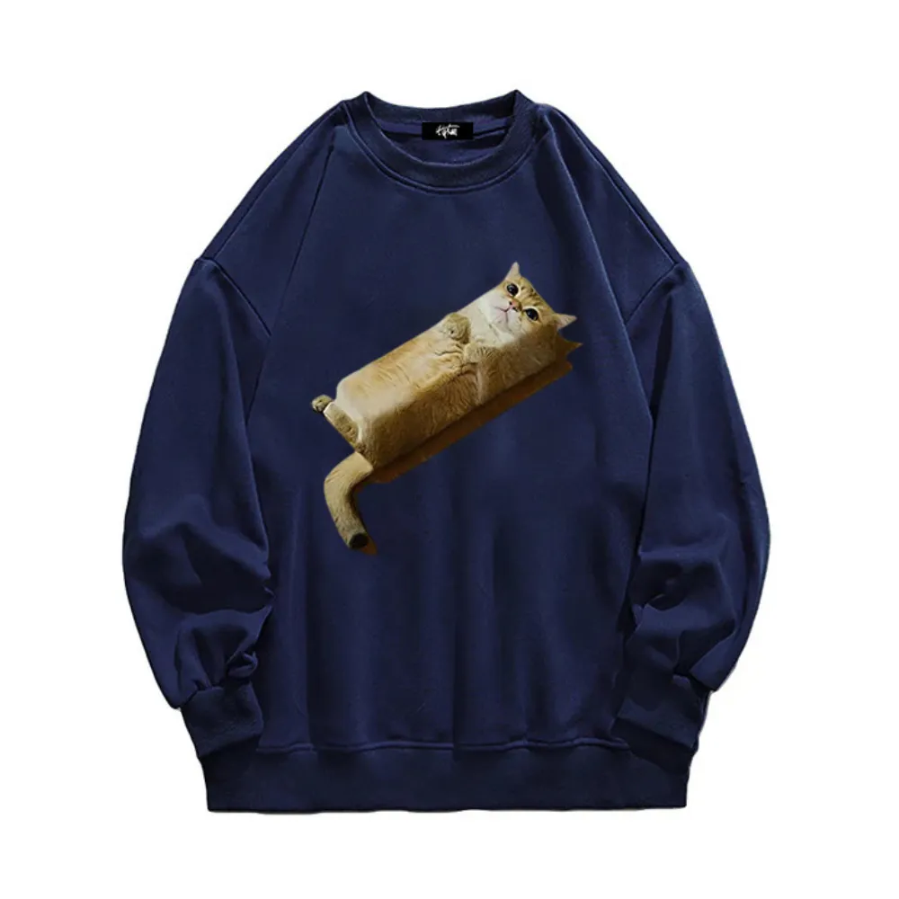 “Square Lazy Cat” Sweatshirt