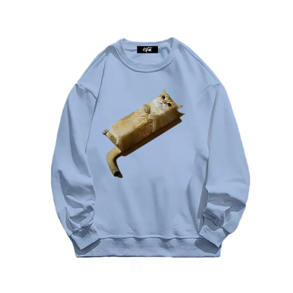 “Square Lazy Cat” Sweatshirt