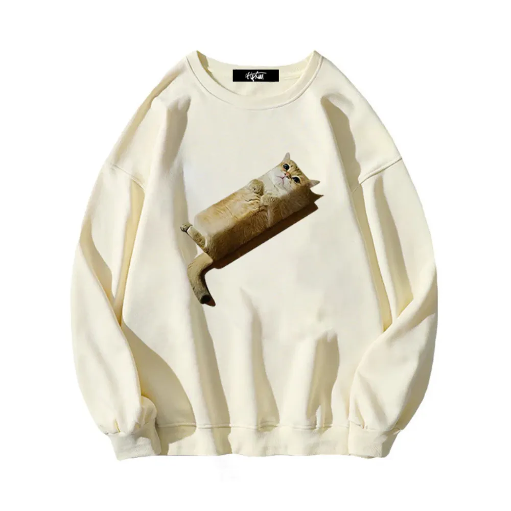 “Square Lazy Cat” Sweatshirt
