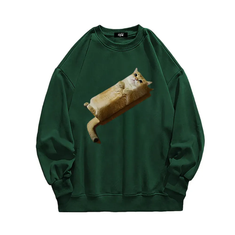 “Square Lazy Cat” Sweatshirt