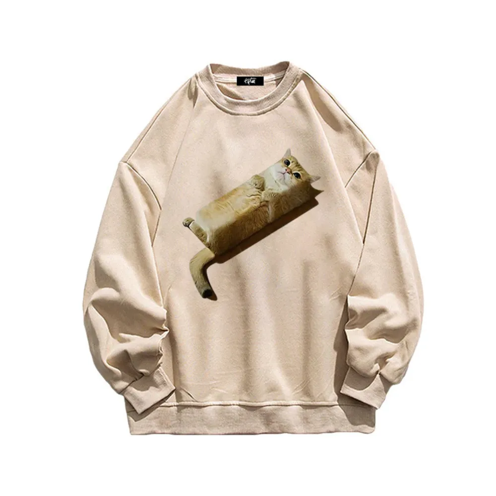 “Square Lazy Cat” Sweatshirt