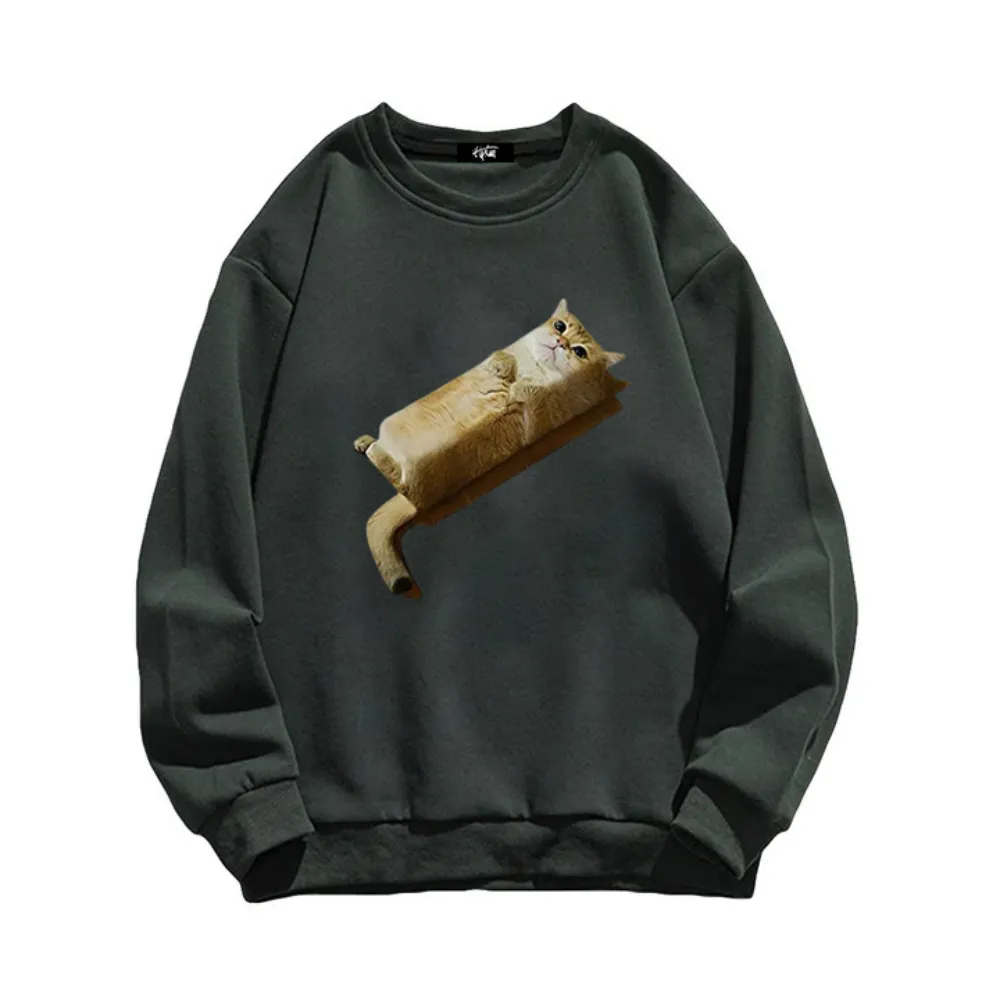 “Square Lazy Cat” Sweatshirt