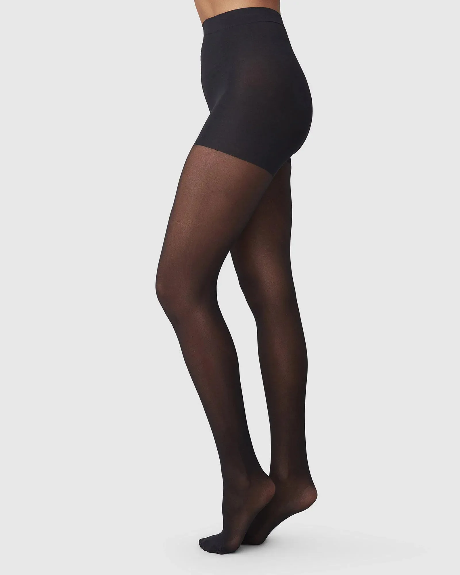 Swedish Stockings Moa Control Top Tights | Black