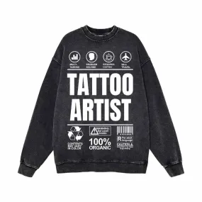 Tattoo Artist Vintage Washed Sweatshirt