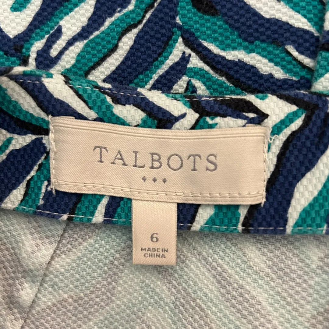 Teal Navy Zebra Print Pencil Skirt Women's Office Wear