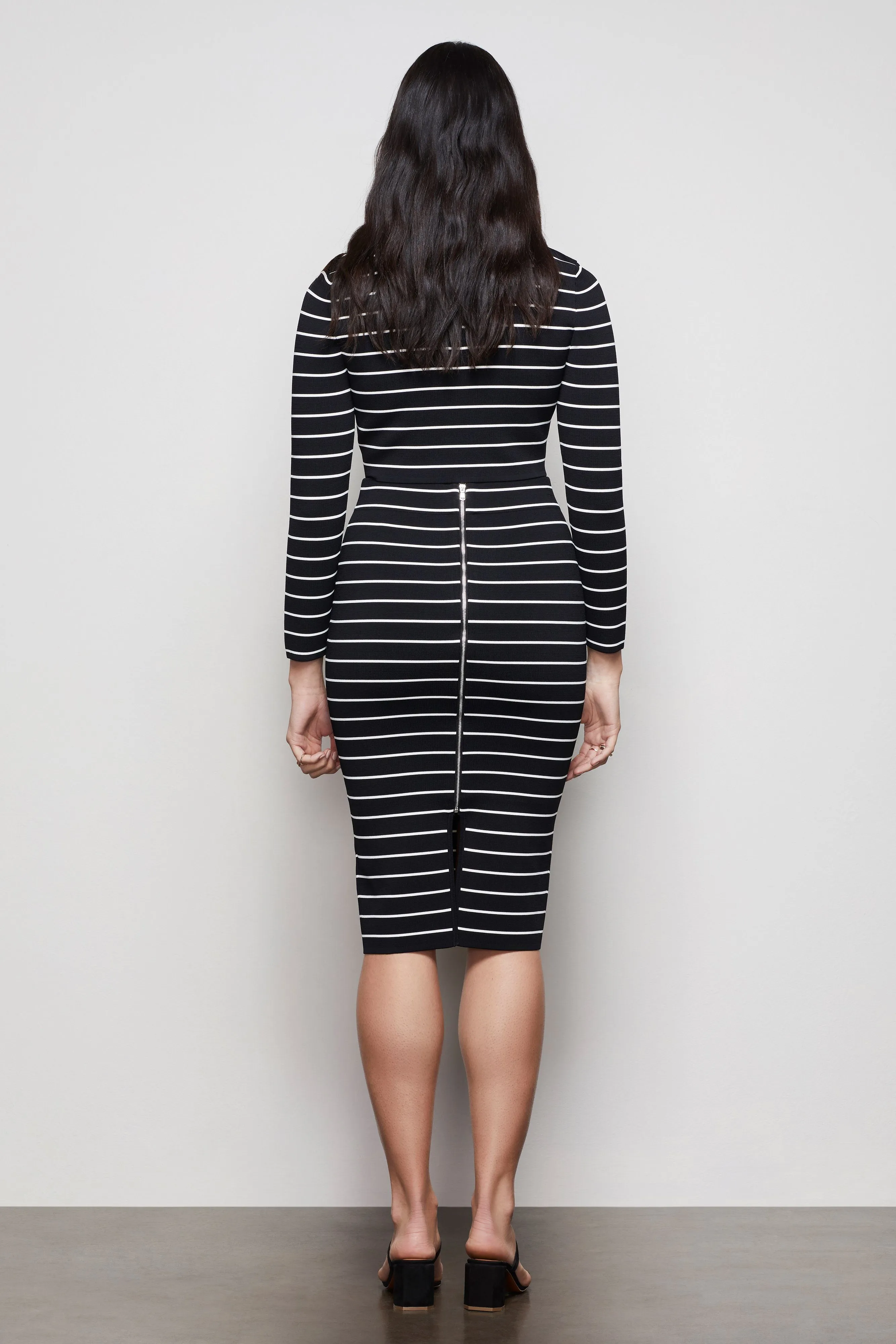 THE HIGH LINE MIDI SKIRT | STRIPE001