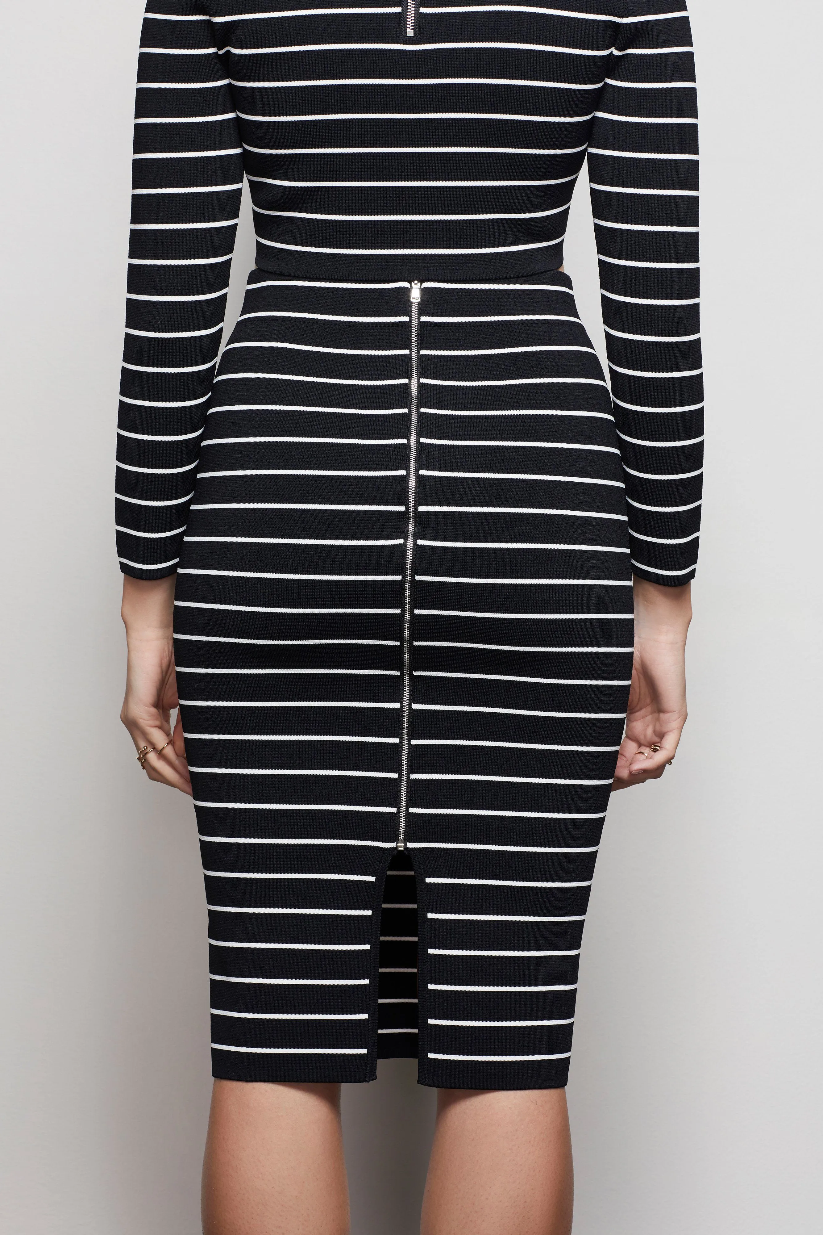THE HIGH LINE MIDI SKIRT | STRIPE001