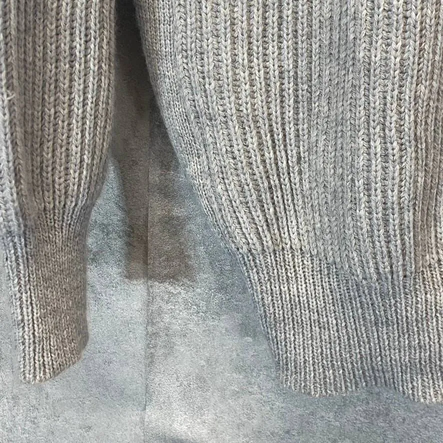 TOPMAN Men's Gray Ribbed Hooded Pullover Sweater SZ XS