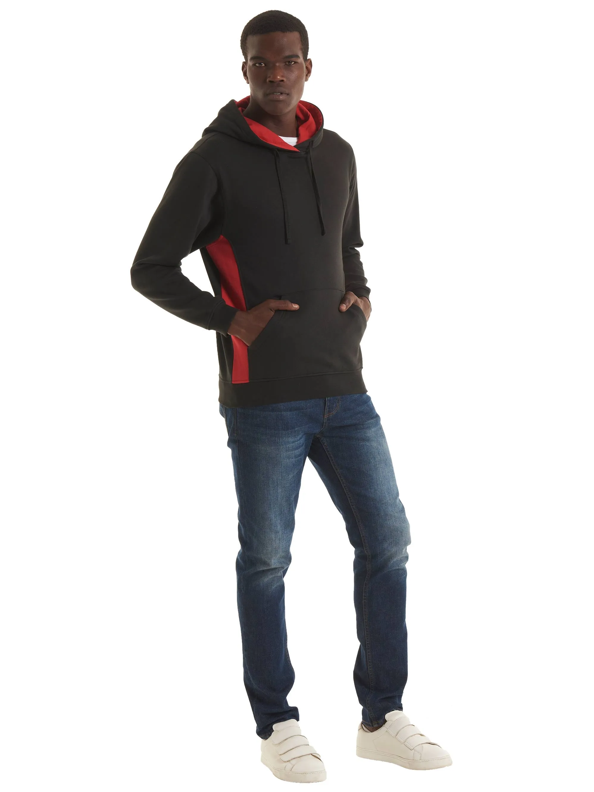 Two Tone Hooded Sweatshirt | Black/Charcoal