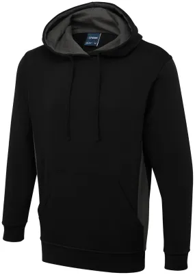 Two Tone Hooded Sweatshirt | Black/Charcoal