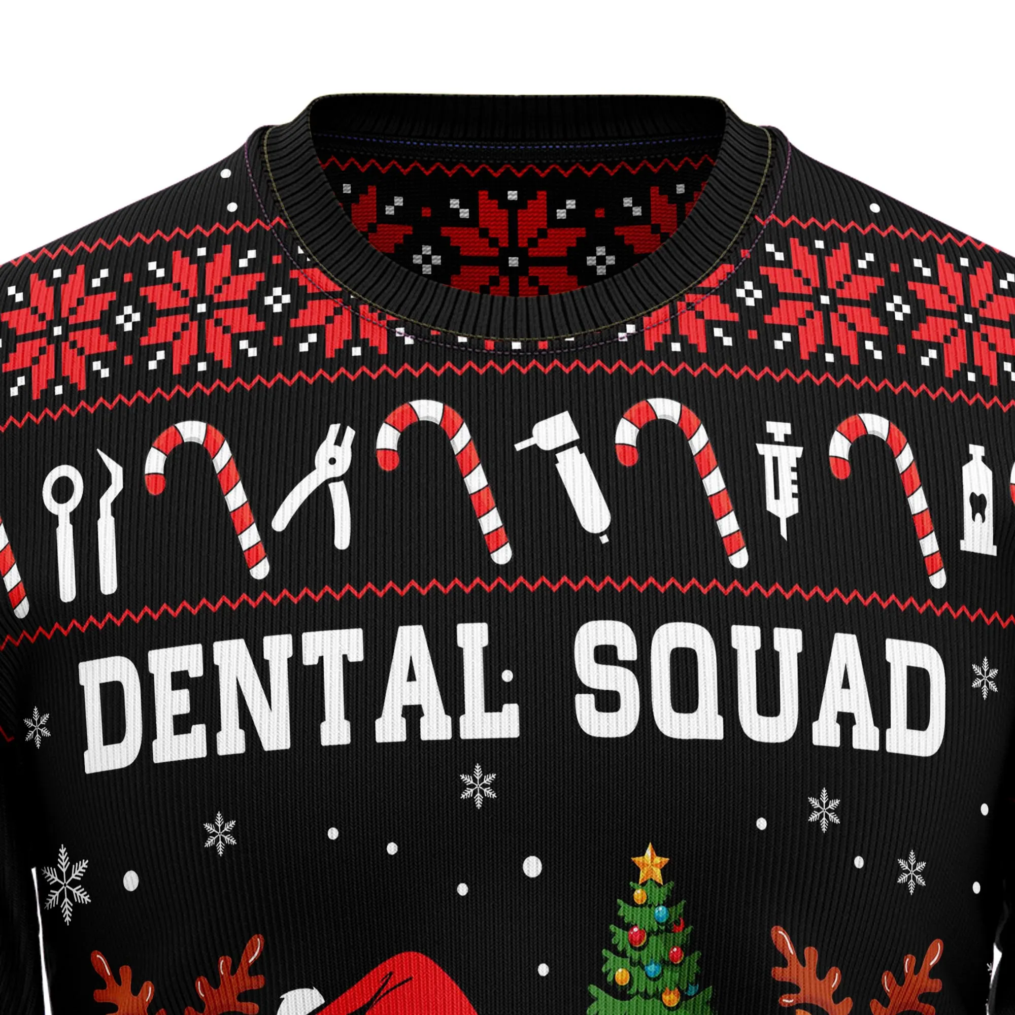 Ugly Sweater JulesRoche All-Over Print Cotton Christmas Pullover