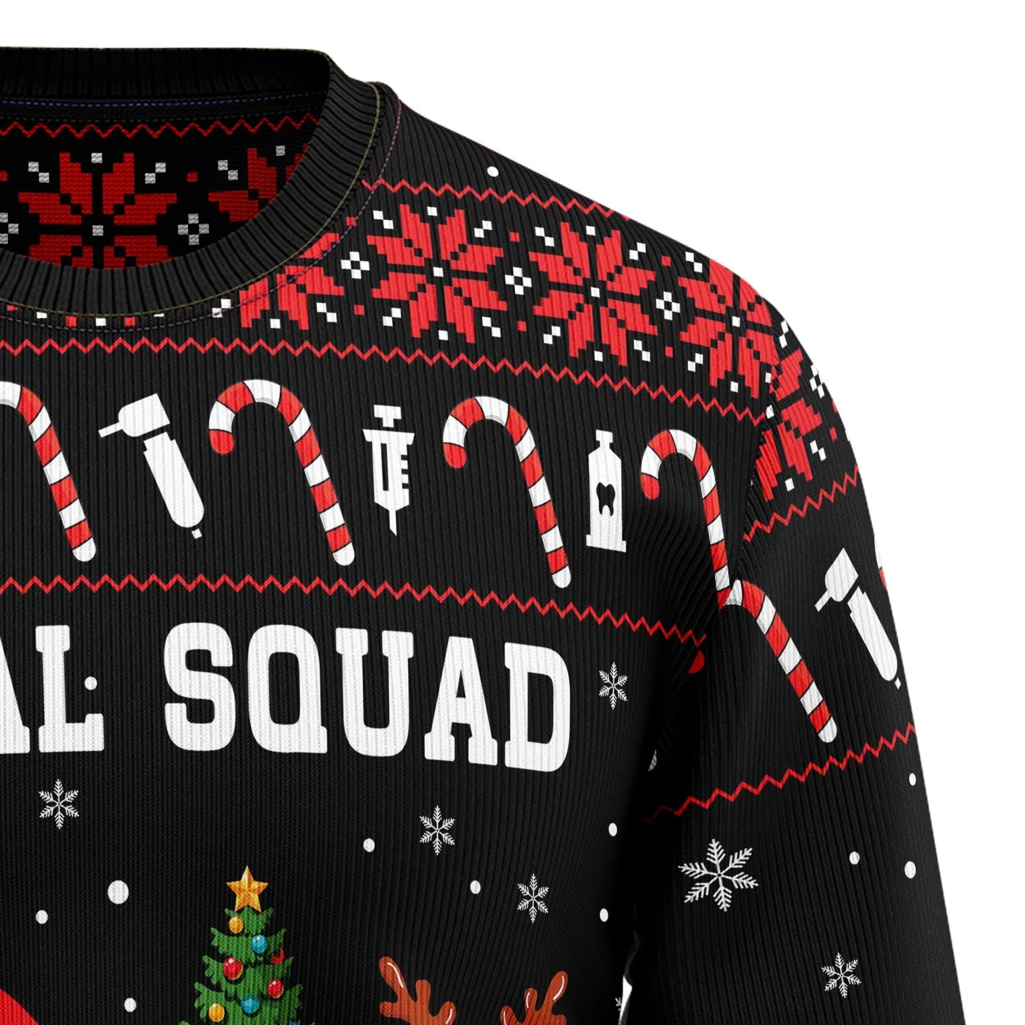 Ugly Sweater JulesRoche All-Over Print Cotton Christmas Pullover