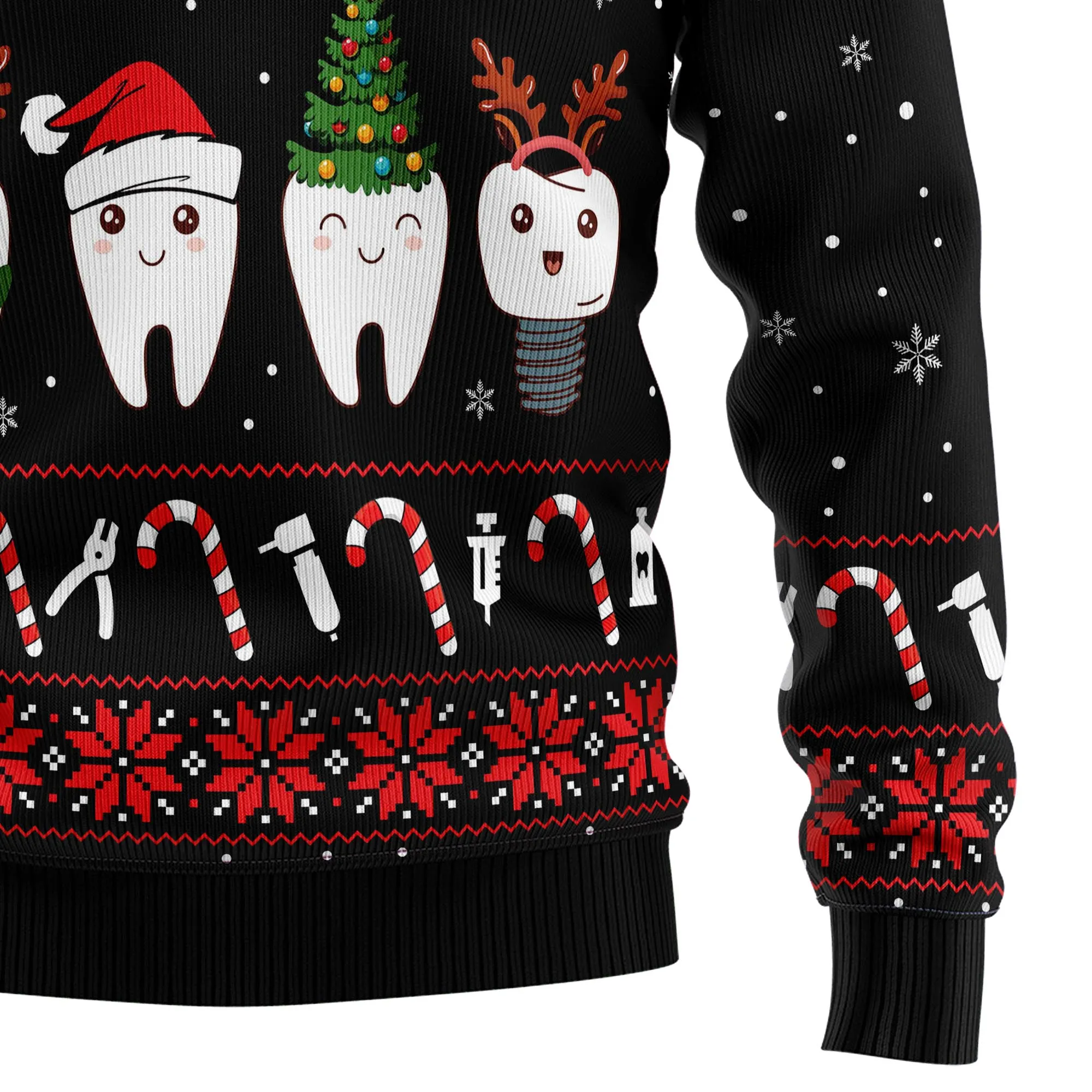 Ugly Sweater JulesRoche All-Over Print Cotton Christmas Pullover