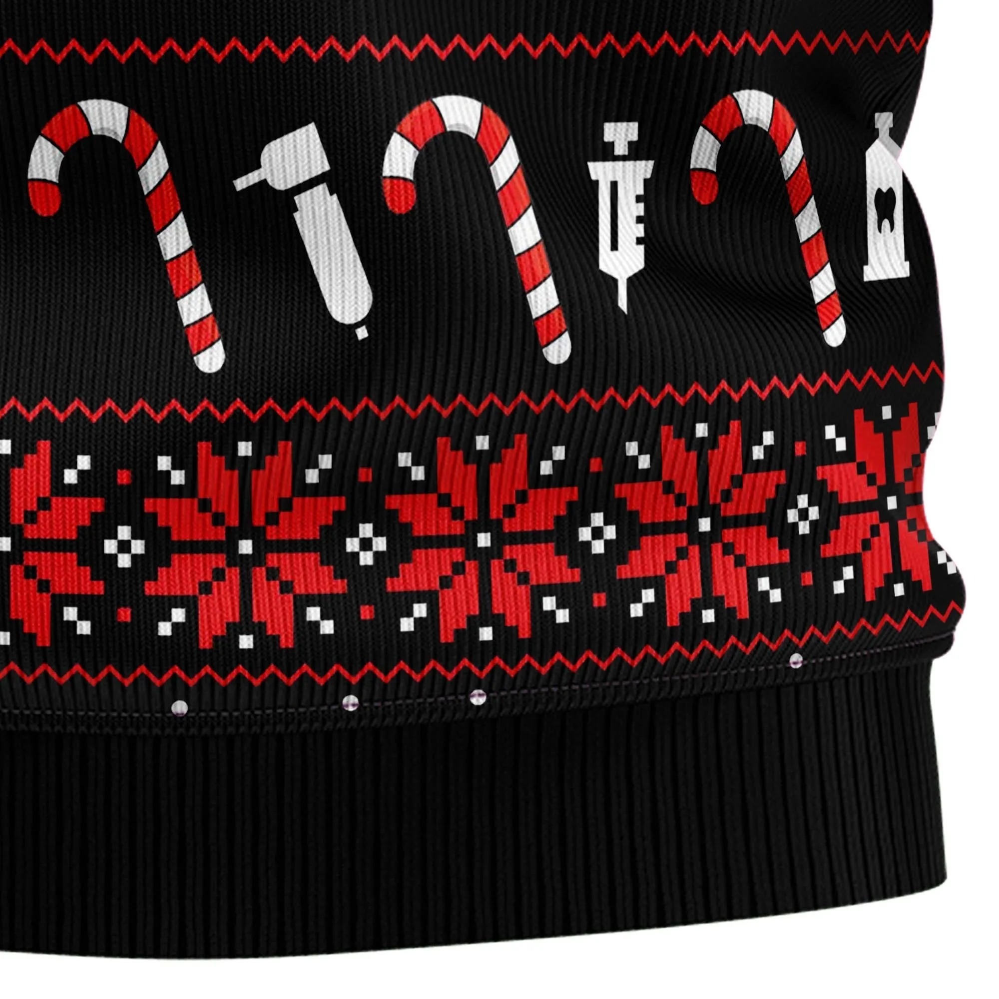 Ugly Sweater JulesRoche All-Over Print Cotton Christmas Pullover