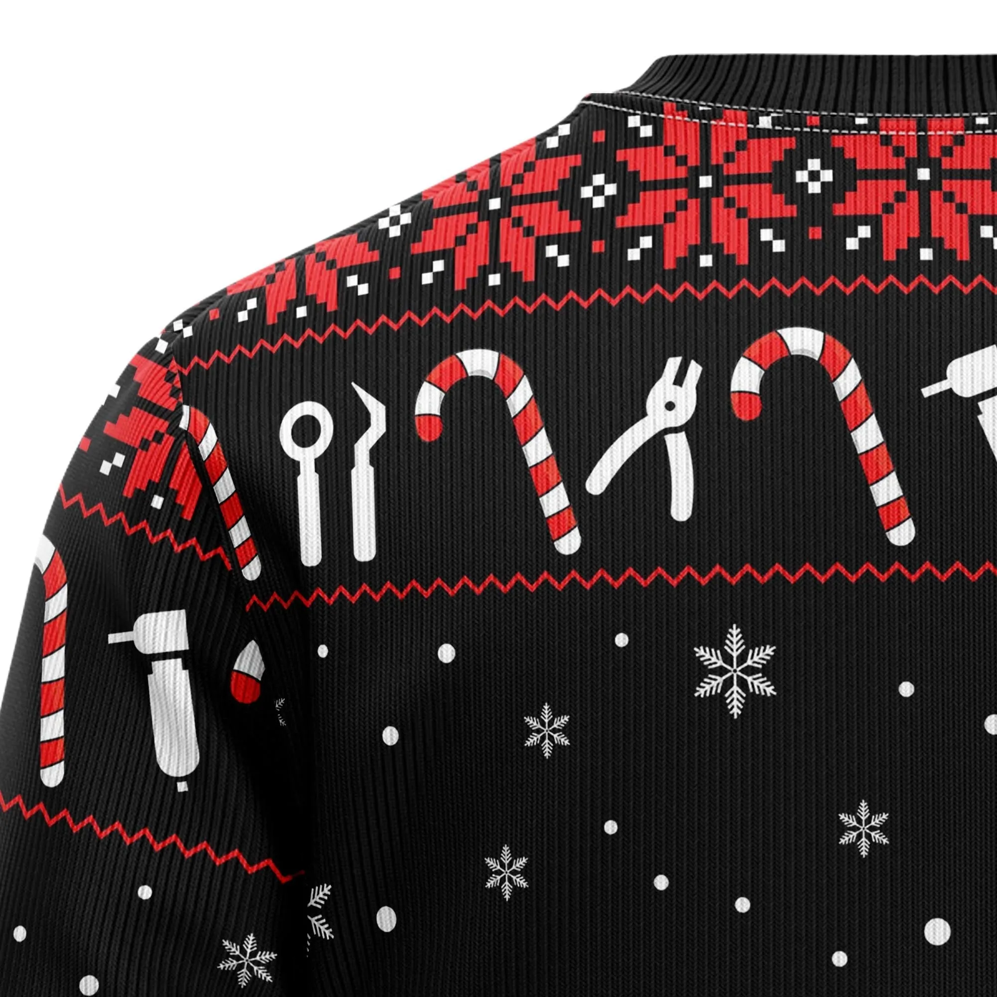 Ugly Sweater JulesRoche All-Over Print Cotton Christmas Pullover