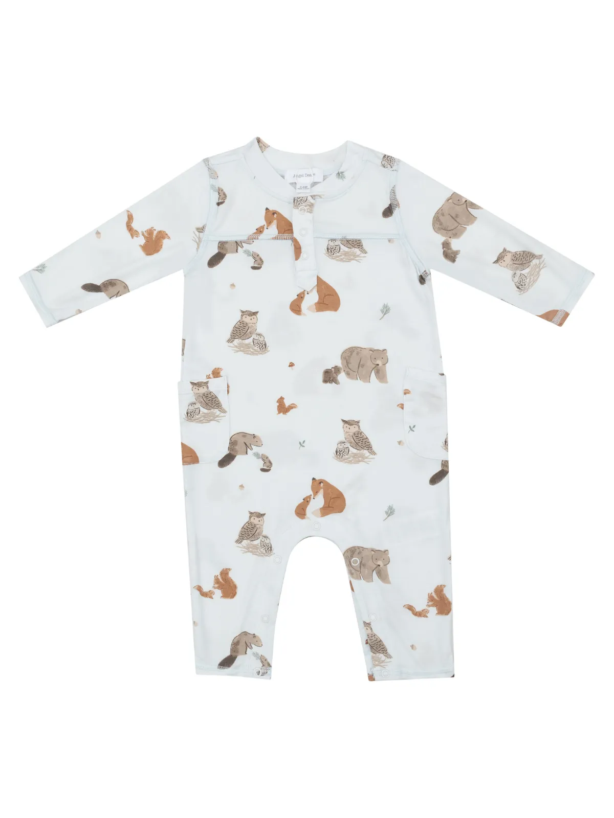 Uni Romper, Woodland Animals Blue