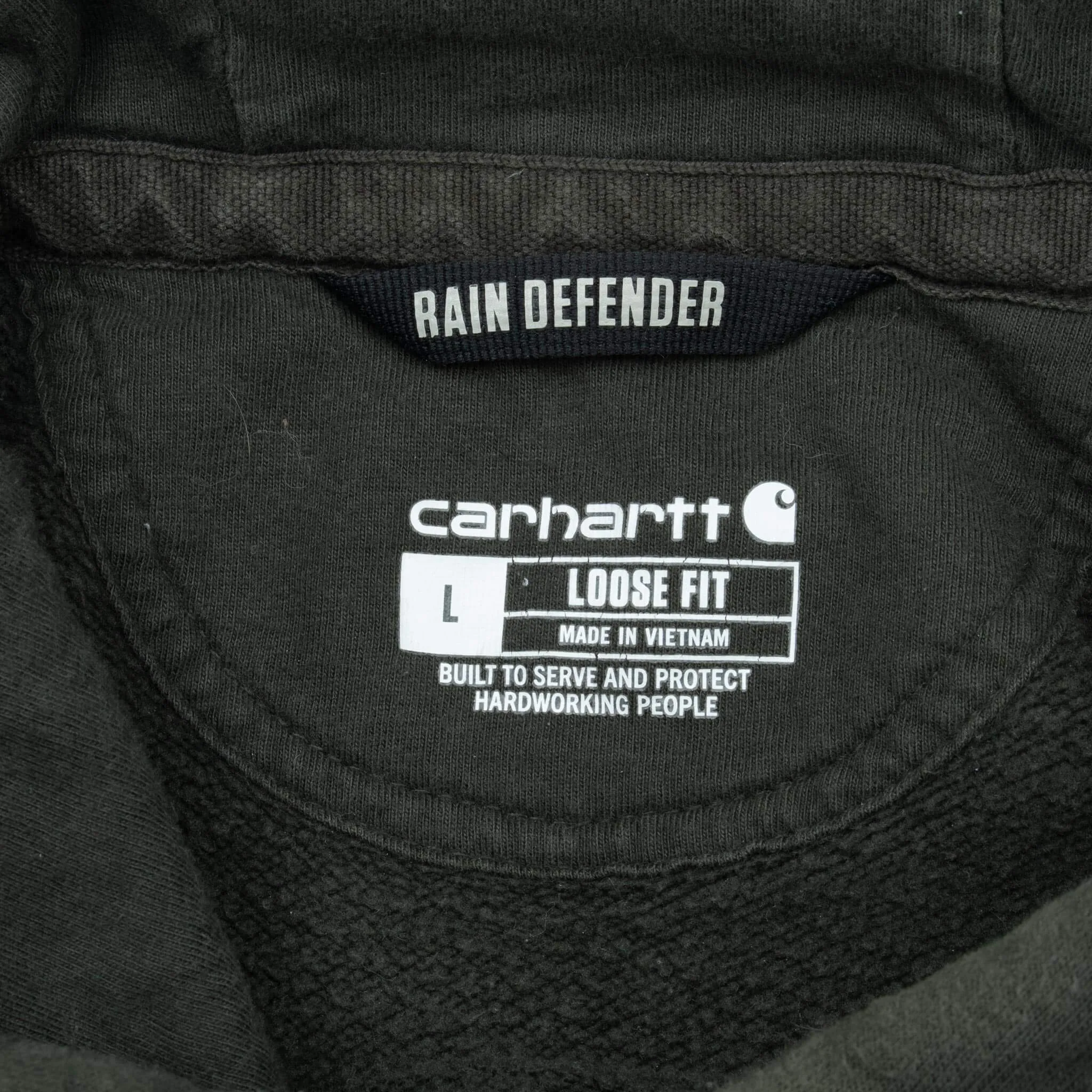 VINTAGE CARHARTT CLASSIC GREEN HOODIE SWEATSHIRT 2000S SIZE LARGE