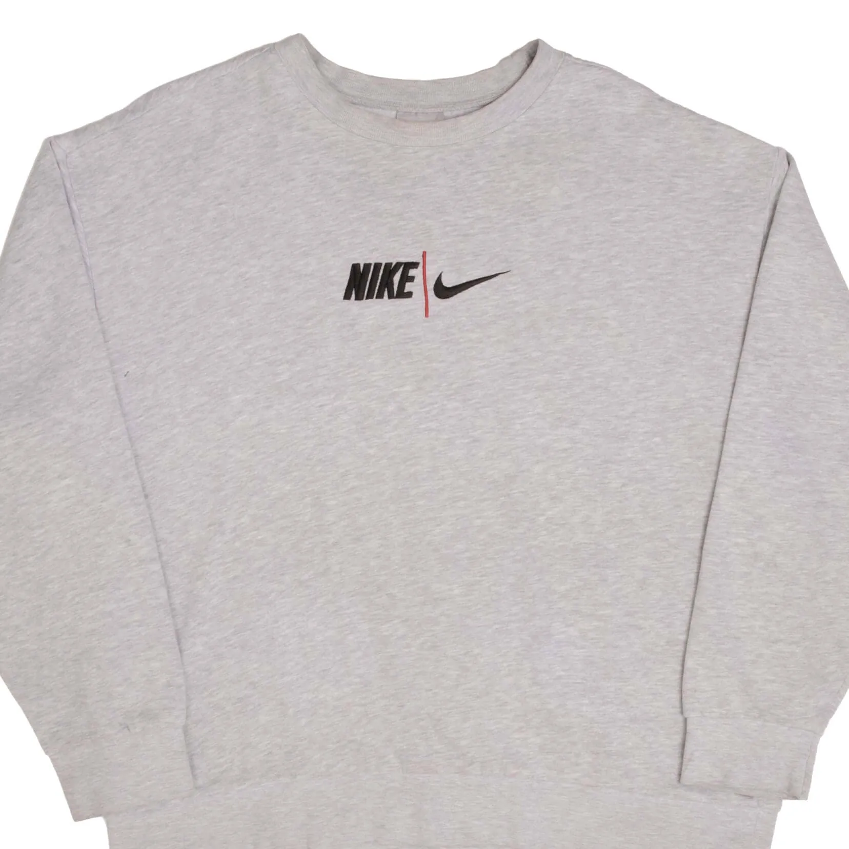 VINTAGE NIKE SPELLOUT SWOOSH GREY SWEATSHIRT 2000S SIZE XL