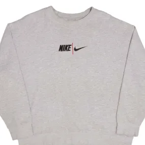 VINTAGE NIKE SPELLOUT SWOOSH GREY SWEATSHIRT 2000S SIZE XL