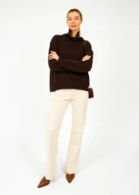 VK Laura Roll Neck Jumper in Mustang Brown