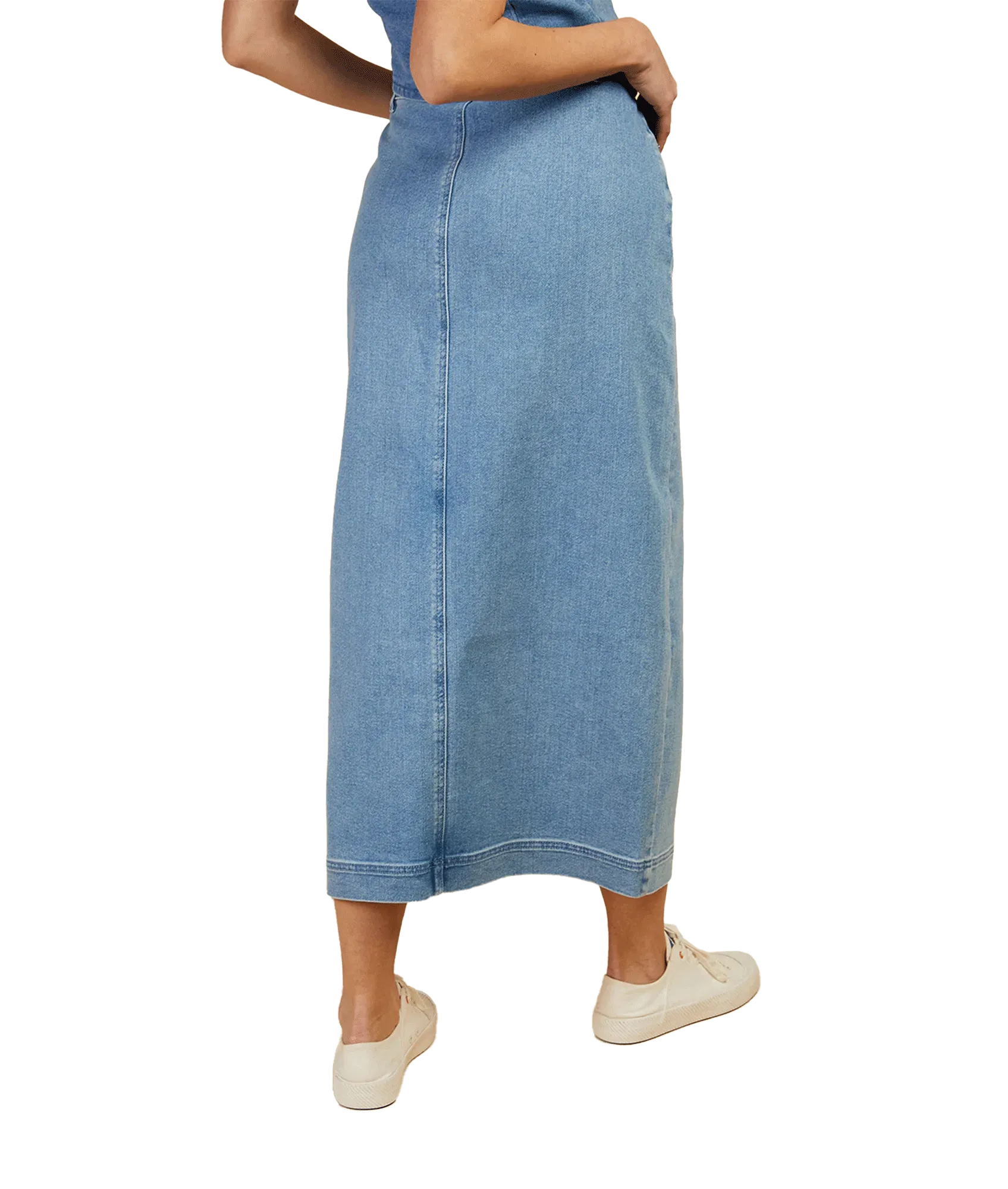 Vogue Williams Denim Midaxi Skirt - Blue