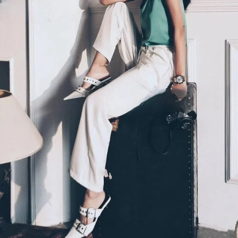 Wide Leg High Waist Casual Summer Pants