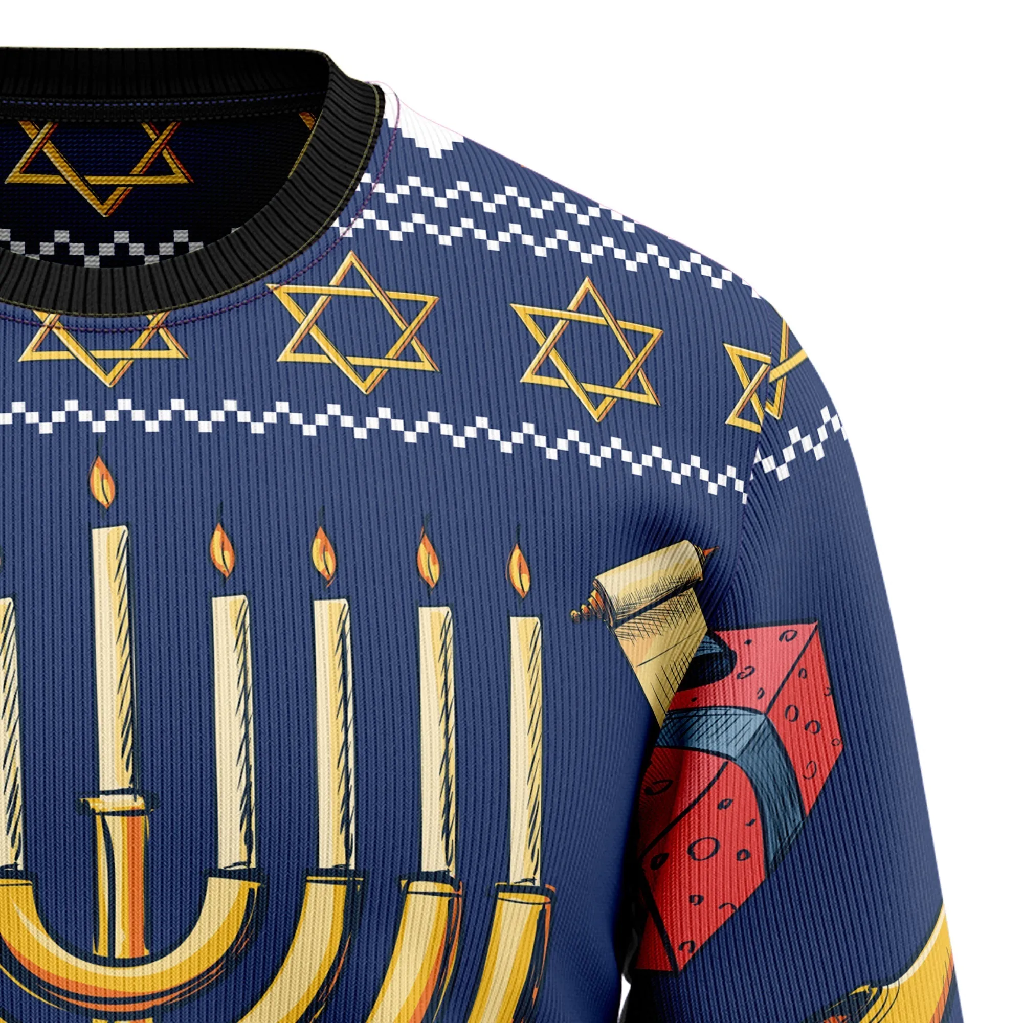 Winter Sweater JulesRoche Trendy All-Over Print Holiday Apparel